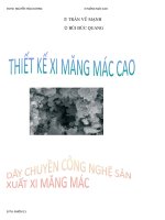 SƠ ĐỒ DÂY CHUYỀN SẢN XUẤT XI MĂNG MÁC CAO
