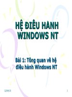 Bài 1  tổng quan về hệ điều hành windows NT
