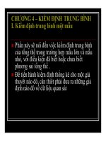 Bài giảng SPSS   chương 4  kiểm định trung bình