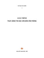 Giáo trình thực hành tin học căn bản văn phòng  phần 1   ngô quang định