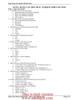 NGÂN HÀNG câu hỏi TRẮC NGHIỆM THIẾT kế WEB 2 