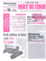 Tạp chí khoa học phổ thông  làm bạn với máy vi tính   số 16