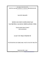 Đánh giá chất lượng đào tạo tại trường cao đẳng thống kê bắc ninh