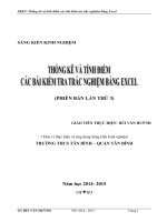 THỐNG kê và TÍNH điểm các bài KIỂM TRA TRẮC NGHIỆM BẰNG EXCEL 