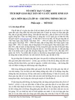 skkn tổ CHỨC dạy và học TÍCH hợp GIÁO dục dân số và sức KHỎE SINH sản QUA môn địa lí lớp 10 – CHƯƠNG TRÌNH CHUẨN 