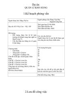 Dự án:QUẢN LÍ KHO HÀNG