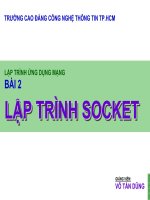 Bài giảng lập trình ứng dụng mạng  bài 2   GV  võ tấn dũng