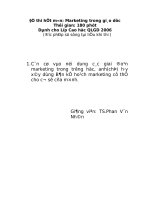 đề thi hết môn marketing trong giáo dục