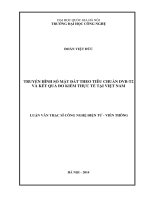 Truyền hình số mặt đất theo tiêu chuẩn DVB t2 và kết quả đo kiểm thực tế tại việt nam