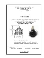 skkn một số bài tập bổ trợ phát triển sức mạnh và hoàn thiện kĩ thuật ném lựu đạn xa trúng đích cho HS lớp 11 THPT 