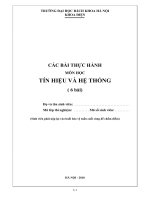 CÁC bài THỰC HÀNH môn học tín HIỆU và hệ THỐNG   bài 3 
