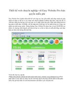 Thiết kế web chuyên nghiệp với easy website pro bản quyền miễn phí 