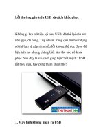 Lỗi thường gặp trên USB và cách khắc phục