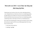 Microsoft excel 2013   lưu sổ làm việc bằng một định dạng tệp khác