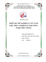 giải bài tập thực hành môn thiết kế và xử lí sô liệu thực nghiệm
