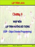 Lập trình java  chương 0  nhập môn lập trình hướng đối tượng