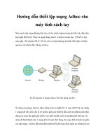 Hướng dẫn thiết lập mạng adhoc cho máy tính xách tay 