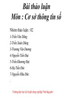 Bài thảo luận cơ sở thông tin số