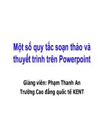 Bài giảng một số quy tắc soạn thảo và thuyết trình trên powerpoint   GV  phạm thanh an