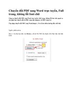 Chuyển đổi PDF sang word trực tuyến, full trang, không lỗi font chữ 