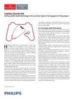 Fit for purpose gaming healthcare 