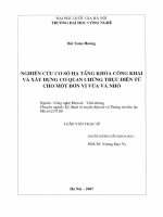 Nghiên cứu cơ sở hạ tầng khóa công khai và xây dựng cơ quan chứng thực điện tử cho một đơn vị vừa và nhỏ 
