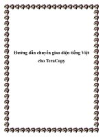 Hướng dẫn chuyển giao diện tiếng việt cho teracopy 