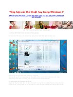 Tổng hợp các thủ thuật hay trong windows 7