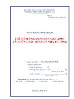 skkn THÍ điểm ỨNG DỤNG GOOGLE APPS vào CÔNG tác QUẢN lý NHÀ TRƯỜNG 