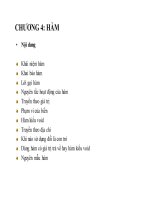 Bài giảng ngôn ngữ lập trình c   chương 4  hàm
