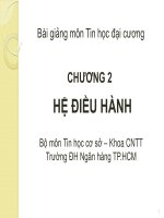 Bài giảng tin học đại cương  chương 2   ths  nguyễn thị khiêm hòa