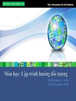 Bài giảng lập trình hướng đối tượng  chương 5   GV  dương khai phong