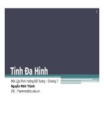 Bài giảng lập trình hướng đối tượng  chương 7   nguyễn minh thành