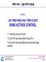 Bài giảng môn lập trình mạng  chương 7   TS  nguyễn văn hiệp