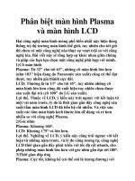 Phân biệt màn hình plasma và màn hình LCD 