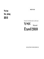 Ebook tin học văn phòng 2010  tự học microsoft excel 2010 (phần 1)   NXB văn hóa thông tin