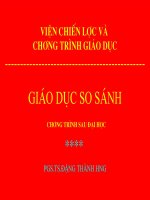 giáo dục so sánh chương trình đào tạo sau đại học