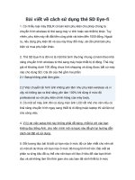 Bài viết về cách sử dụng thẻ SD eye fi 