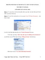 Phương pháp bảo vệ nội dung của tệp văn bản gửi qua thư điện tử (email) (với phiên bản office 2003) 