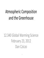 Atmospheric composition and the greenhouse 