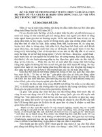 skkn một số phương pháp tuyển chọn và huấn luyện bộ môn cờ vua chuẩn bị HKPĐ cấp tỉnh lần VIII năm 2012 trường THPT trấn biên