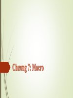 Bài giảng tin học nâng cao (microsoft access)  chương 7   GV trần thanh san