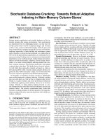 Stochastic database cracking  towards robust adaptive indexing in main memory column stores