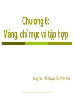 Bài giảng cơ sở lập trình máy tính  chương 6   ths  nguyễn thị khiêm hòa