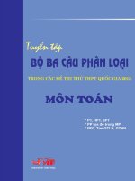 3 câu phân loại trong đề thi thử 2015