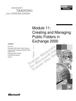 Module 11  creating and managing public folders in exchange 2000