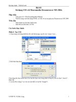 bài thực hành thiết kế web, phần 3 
