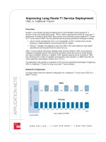 Improving long route t1 service deploymen 