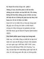 Kỹ thuật tối ưu hóa trang web   phần 1