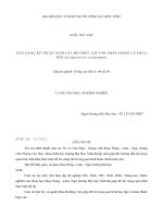 Ứng dụng kỹ thuật nuôi cấy mô thực vật vào nhân giống cà chua múi (lycopersicon esculentum) luận văn thạc sĩ nông nghiệp 